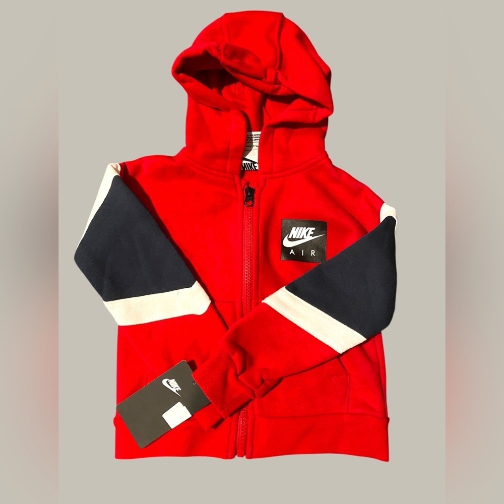 NEW WITH TAGS Nike Toddler Full Zip Hooded Sweatshirt University Red Size 2T